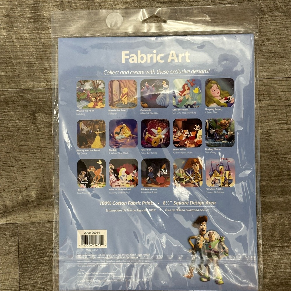 Toy Story Disney Pixar Movie animated DVD Children’s Kids Songs & Fabric Art Kit - Picture 8 of 8